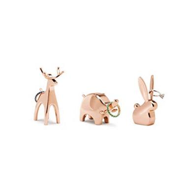 China Plain Simple Gold Plated Ceramic Animals Ring Holder For Jewelry for sale