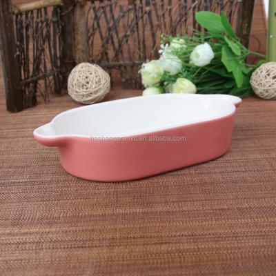 China Viable Bulk Colored Ceramic Dinner Dishes with Two Handles for sale