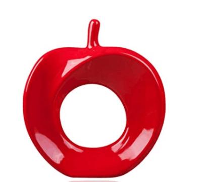 China 2020 New Statues Modern Simple Apple Ceramic Figurine For Home Decor for sale