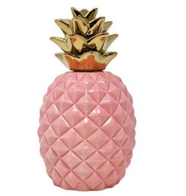 China 2020 new design simple modern colorful ceramic pineapple for home decoration for sale