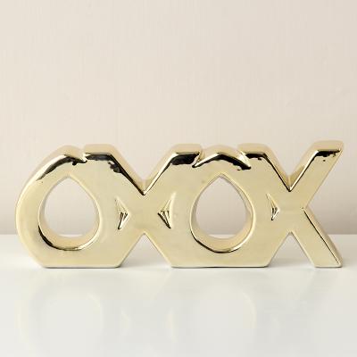 China XOXO LOVE modern simple design ceramic large letter wedding decoration for sale