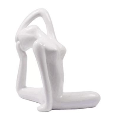 China Decorative Porcelain Yoga Statue Figurine Ceramic Sculpture Eco - Friendly for sale