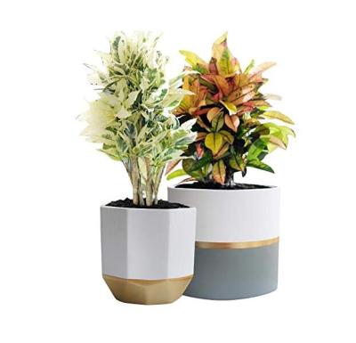 China modern white ceramic flower pot for home decor for sale