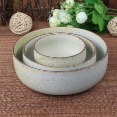 China Sustainable Japanese creative bowls brown rimmed bowl soup salad bowl for sale