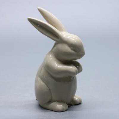 China Europe Rabbit Ceramic Easter Rabbit Figurines Porcelain Rabbit Ceramic Figurines for sale