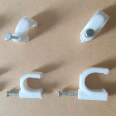 China Plastic Cable Clamps Electrical Wire Rope And Plastic Bag Accessories Customized Nail Packing Pcs Rohs Color for sale