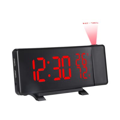 China Desktop Radio Projection Digital Usb Radio Electronic Table Led Alarm Clock for sale