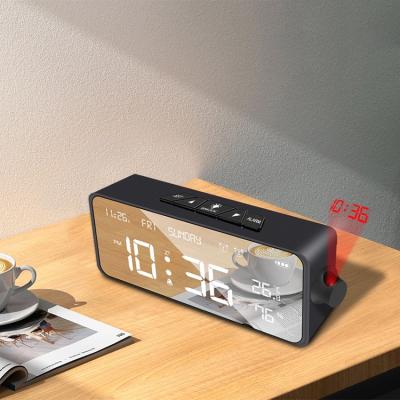 China LUMINOVA Manufacturer Customization Desktop Electric Digital Mini Light Alarm Led Projection Table Clock with Time Projector for sale