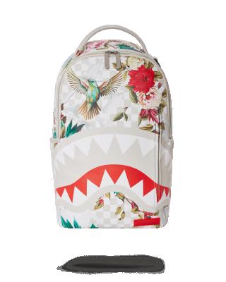 China Custom Casual Student Character Shark Flower Backpack Leather Water Resistant Anti-theft Backpacks Shoulder Bags for sale