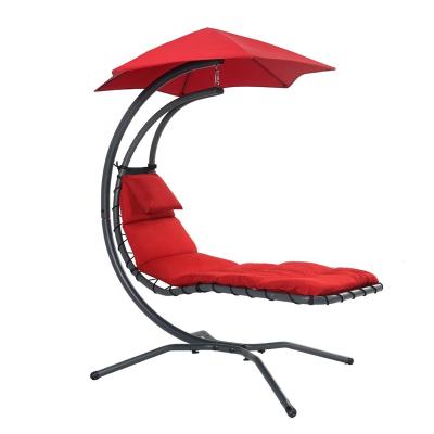 China Leisure Style OEM Sun Loungers Hot Sale Outdoor Steel Poolside Freestanding Sofas With Umbrella for sale