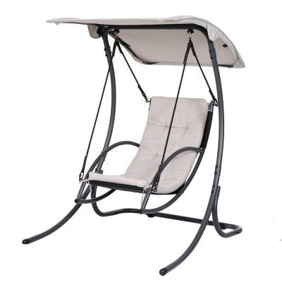 China Leisure Style Luxury High Quality Garden Leisure Steel Swing Chair Hanging Simple Polyester Material Hanging Chair For Outdoor for sale