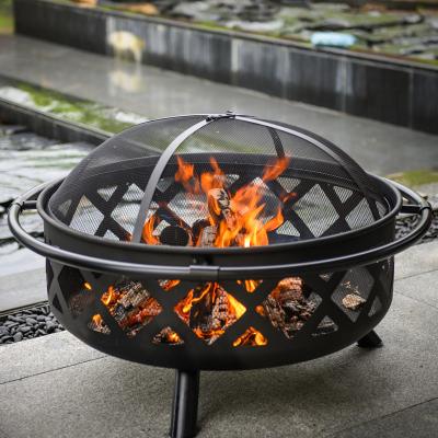 China Outdoor New Design Modern Portable Fire Pits Outdoor Garden Round Wood Fire Burning Pit For Camping for sale