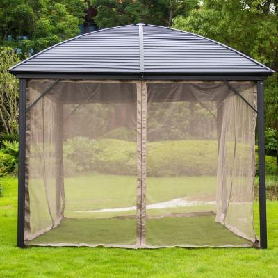 China Modern Outdoor Furniture Hot Sale Luxury Gazebo Gazebo Tent Aluminum Furniture Gray Polyester Gazebo Outdoor Sun Protection For Garden for sale