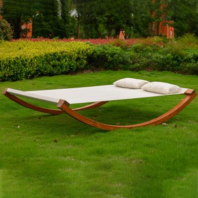 China New Fashion Modern Hammock Chair Swing Wooden Sofa Hammock Swing Bed With Stand for sale