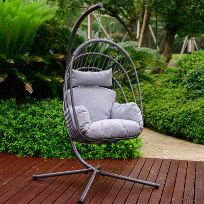 China Leisure style hot sale garden furniture egg chair outdoor hanging chair single seat hammock outdoor hanging for sale