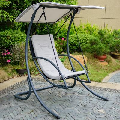 China Leisure Style High Quality 180g Polyester Outdoor Hanging Garden 127*103*204cm Steel Chair With Canopy for sale