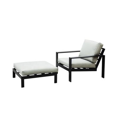 China Modern New Design Alu Furniture Garden Sofa Set 2 Seater Outdoor Corner Sectional Sofa And Table for sale