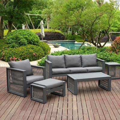 China Modular Furniture Sofa Modern Garden 3 Seat New Design Modern With Two Single Seat Sofa Set for sale