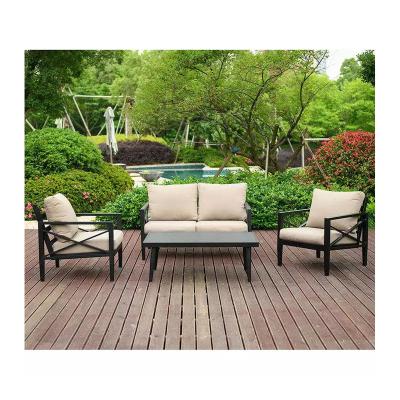 China Modern Leisure Chat Garden Chair Table Set Aluminum Furniture Mesa Jardin Recliner Sofa Set Outdoor Garden Chair for sale