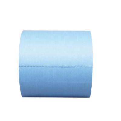 China Sustainable Industry Polyester Wood Pulp Cleaning Cloth Roll Meltblown Nonwoven Bule Fabric for sale