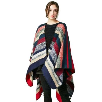 China Women's Cashmere Soft Feeling Soft Smooth Warm Knitted Cashmere Imitate Shawl Ladies Winter Pashmina Shawl Women for sale