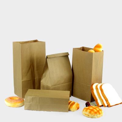 China Eco-friendly Square Paper Bag Window Kraft Paper Food Bag Bottom Old Baking Cookies Oil Paper Bags Thickening Bread Bag for sale