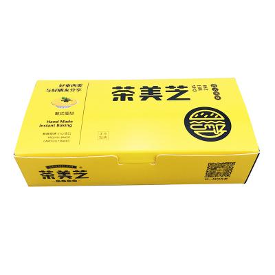 China Recycled Materials Custom Egg Tart Packaging Box For Bakery Store for sale