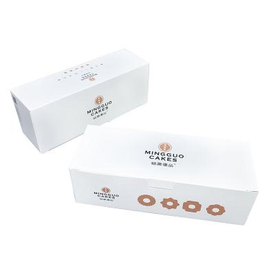 China Environmentally Friendly Recyclable White Brown Food Craft Paper Packaging Pie Cupcake Pastry Cardboard Gift Baking Cake Box for sale