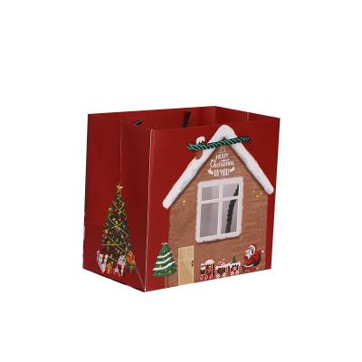 China LiDai Creative Portable Recyclable Christmas Gift Bag Paper Bag Window Christmas Gift Packing Box Can Be Printed Logo for sale