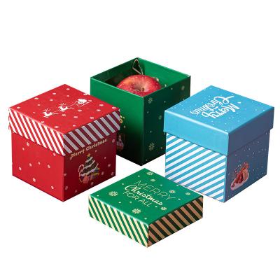 China Materials reused the new stain on the Christmas Eve apple box to make the gift box Christmas candy box creative gift box for sale