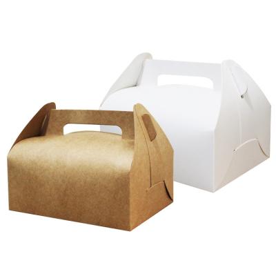 China Cowhide Folding Cartons Egg Tarts Food Packaging Box Maker Recyclable Portable Takeout Wholesale Can Be Printed Logo for sale