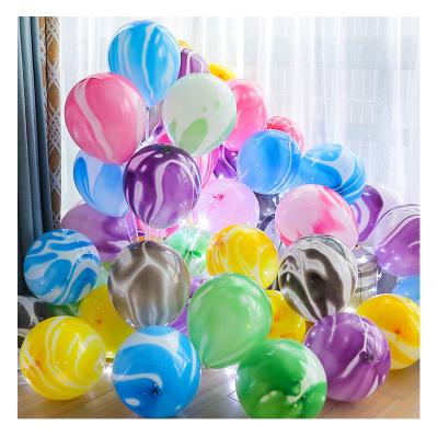 China Gift Toy China Wholesale 12 inch colorfu agate marble latex balloons for party decoration for sale