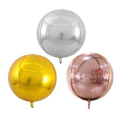 China Gift Toy Tongxu hotsale 22 inch 4D round shape foil balloon party decoration helium wedding foil balloon for sale