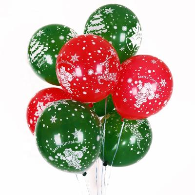 China Gift Toy Tong xu 2021 New 12 Inches Printing Red Latex Balloon Christmas Party Decoration Balloons for sale