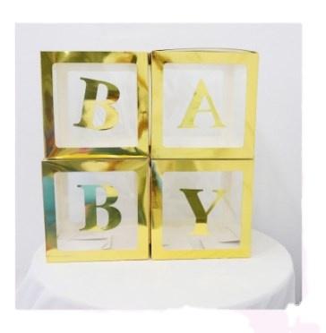 China Gift Toy Net balloon red box baby transparent letters wedding birthday party baby one-year-old proposal scene creative layout for sale