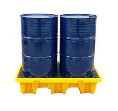 China Industrial Plastic Parts two drum using anti leakage plastic tray storage &movement leak-proof   plastic pallet high quality & good bearing for sale