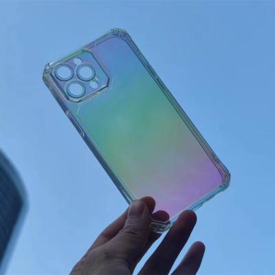 China Wholesale Cheap Shockproof Factory Phone Case 6D Transparent Color Plated Four Corners Shock Resistant Phone Case for sale