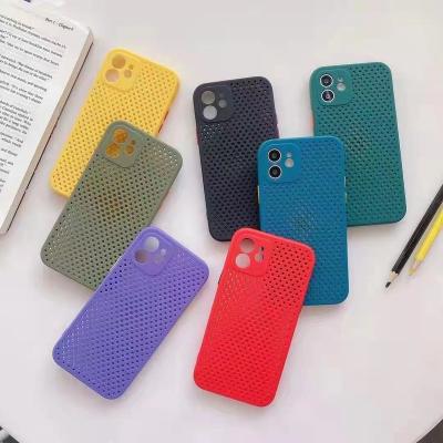 China New Arrival Fashion Design Phone Case Unique Color Candy Shockproof Hollow Heat Dissipation Tpu Phone Case For iphone for sale