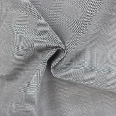 China Anti-Static Cotton Spandex Fabric Nylon Yarn Dyed Elastic Pfd Stripe Grid Cloth Jacket Fabric for sale