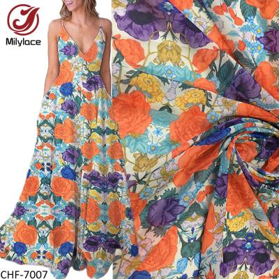 China Soft Professional Manufacturing Customized Designs Quality Soft Floral Polyester African Print Chiffon Fabric for sale