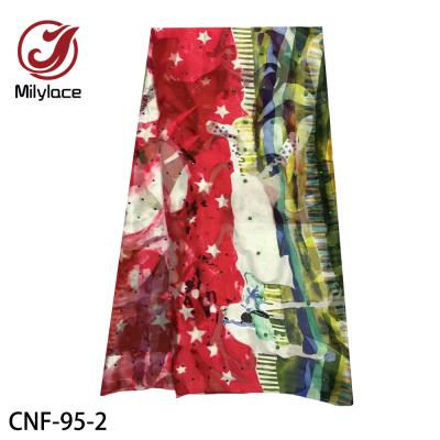 China Wholesale Custom Anti-static Beautiful Polyester Silk Digital Flower Print Chiffon Silk Fabric for sale