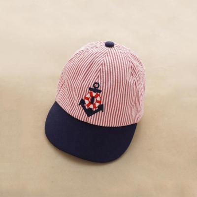 China JOINT Stripe Style Kids Custom Design Embroidery Logo Kids Baseball Visor Hat for sale