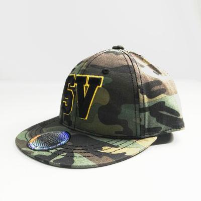 China Blast COMMON Embroidery Fashion Bill Canvas Hip Hop Snapback Hat Camouflage Flat Baseball Cap for sale