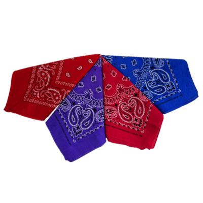 China Wholesale Cashew Flower Bandana Multifunctional Square Neck Scarf Hair Ties Headscarf Customized Multifunctional Fashion Cotton High Quality Head for sale