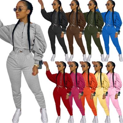 China Wholesale Breathable Winter Clothes Jogger Set Plus Size Two Piece Sport Tracksuit Sets Sweat Suits Outfits Sport Cotton Jogging Set For Women for sale