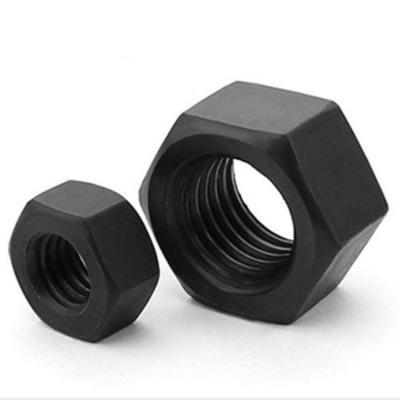 China Industry General Black Color High Strength Hex Nut Custom Sizes Made In China for sale