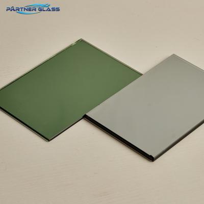 China Blue Color Office Building Window Bronze Door Reflective Gree Glass Sheet for sale