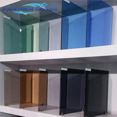 China Minimalist 3300*2140 2140*1650 Window Door Line Curtain Wall 5mm 6mm 8mm Gray Bronze Blue Green Glass Tinted Sheet Float for sale