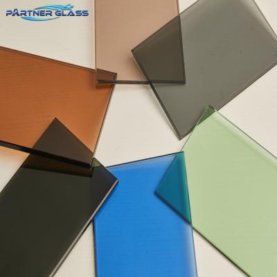 China Minimalist 4mm 4.6mm 5mm 5.5mm Building Door Gray Black Colored Float Glass Dark Blue Dark Blue 6mm Window for sale