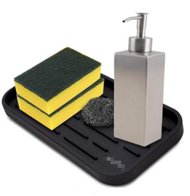 China Viable Bathroom Soap Mat Silicone Sink Organizer Tray Tissue Box Toilet Paper Kitchen Sponge Holder for sale